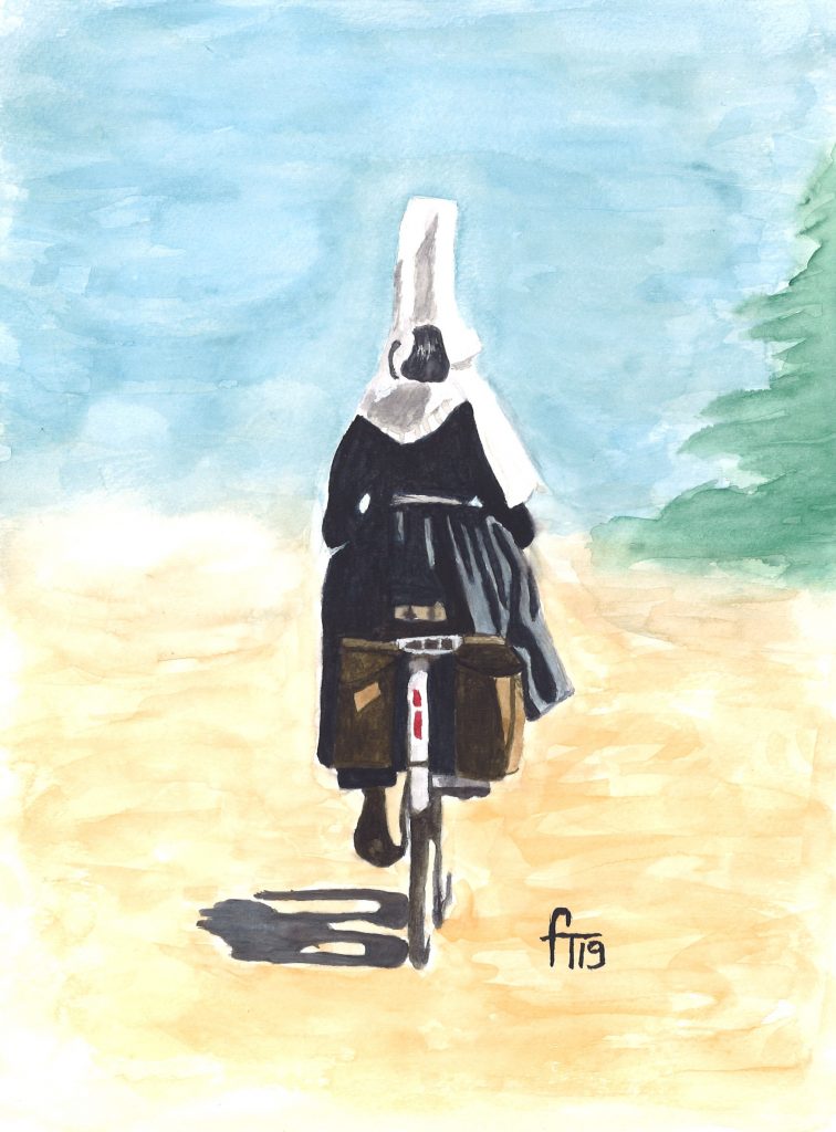 La bigoudène à vélo